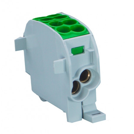 Bloc de Distribution 25mm² 2E/2S Vert